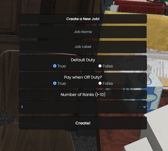 [PAID][QB] CT_JobCreator | Easy In-Game Job Creation. Wardrobe, On/Off Duty, Bossmenu, Stash Location Setters thumbnail 7