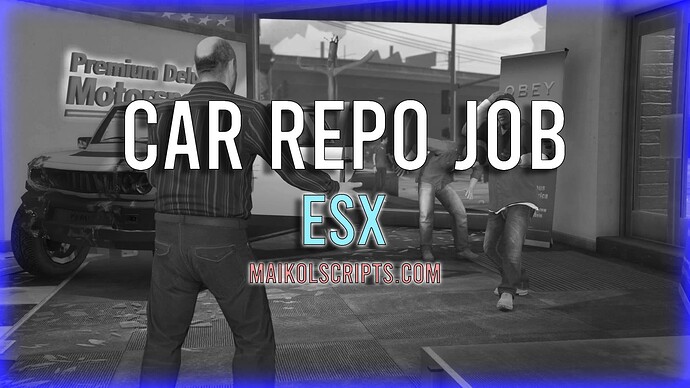 ESX | Car Repo Job w/ Leveling/Tier System Thumbnail
