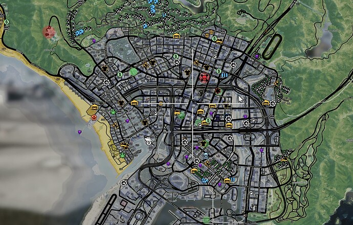 Current map + Blips