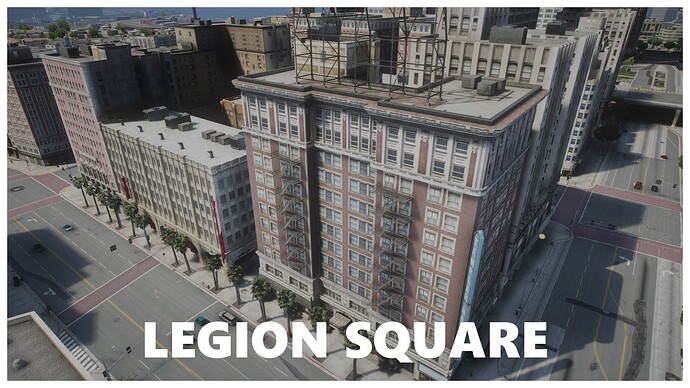 Legion Square with Staircase MLO | FiveM Custom Map Thumbnail