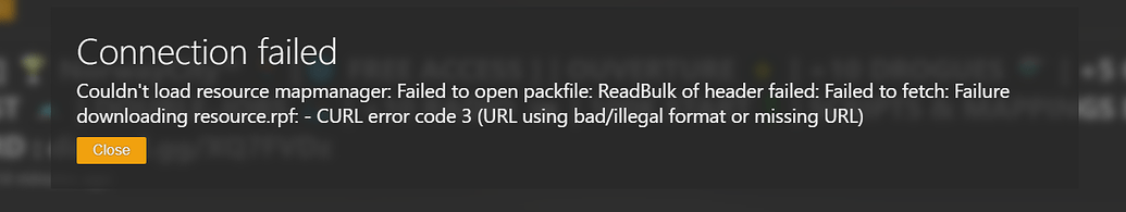 Curl error code 3 url using bad - FiveM Client Support - Cfx Forum