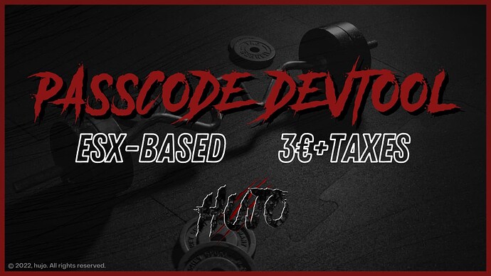 [ESX] Lock ingame events, Passcode Devtool Thumbnail