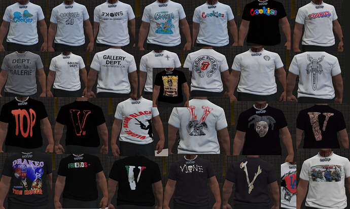 [UPDATED][REALEASE][PAID] Best Designer Male Clothing Pack HOODIES(17models) and T-Shirts(20 models) out! HD [OPTIMISATION] thumbnail 2