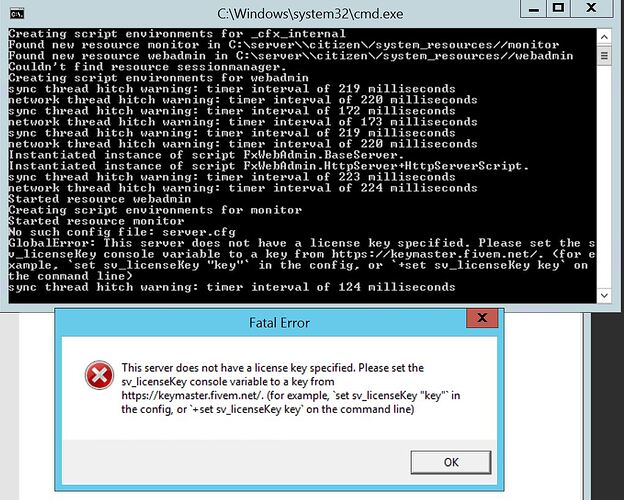 VPS licenseKey Error - Server Discussion - Cfx Forum