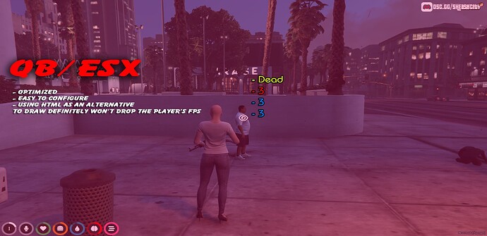 [PAID] [QB / ESX] Show Damage combat with UI not Draw Thumbnail