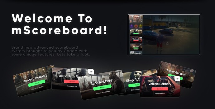 CodeM mScoreboard ( Advanced Scoreboard System ) ESX QB thumbnail 3