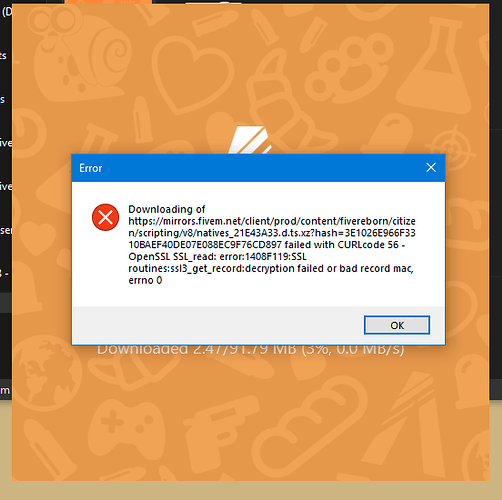 fivem error