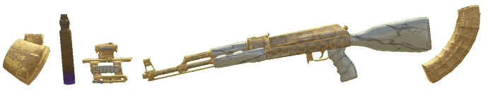 Add-On AK47 & Desert Eagle Etched Golden thumbnail 2