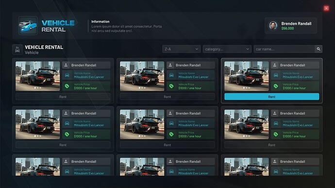 [%50 DISCOUNT] Advanced Player-To-Player Car Rental [ESX / QB] [PAİD] thumbnail 3