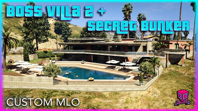 Boss Villa2 + Secret Bunker | Fivem MLO Map | Robbbs 3D Thumbnail