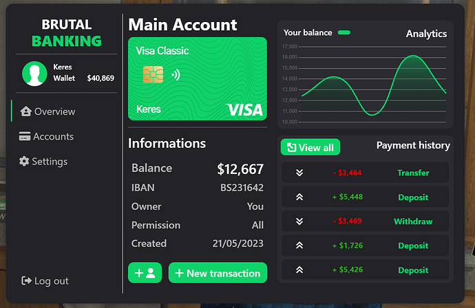 Banking [ESX/QBCORE] thumbnail 3