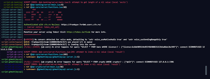 Qbus Infinite Loading (HELP) - Server Discussion - Cfx Forum