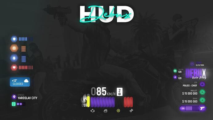 [esx/qb] Debux Hud V1 Thumbnail