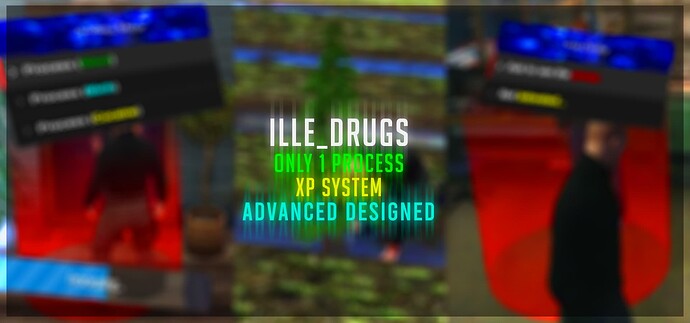 [PAID] [ESX] ille_drugs - XP System for fields - Extended Menus - Process ALL In ONE Thumbnail