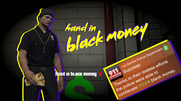 [FREE] [ESX] Police hand in black money / dirty money at department Thumbnail
