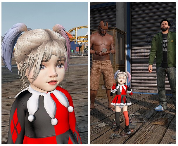 mk44_02 - CHILD GTA 5 BABY MOD PED LITTLE GIRL LITTLE HARLEY FIVEM KID PED GTA V CUTE GIRL AND BOY PINI4A