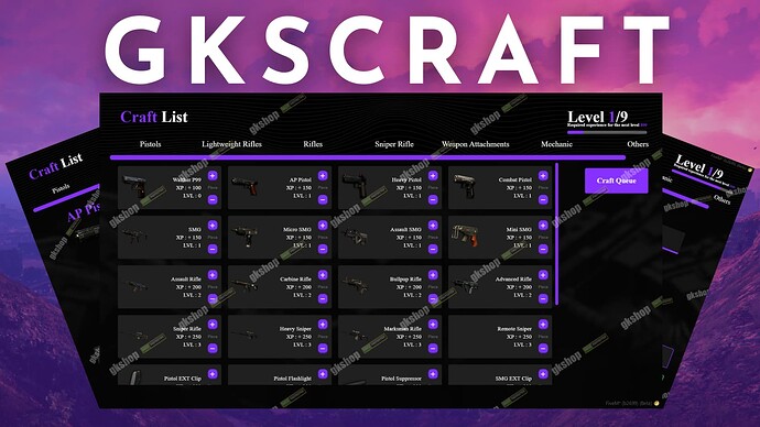 [PAID] GKSCraft | Advanced crafting system [ESX-QB] Thumbnail