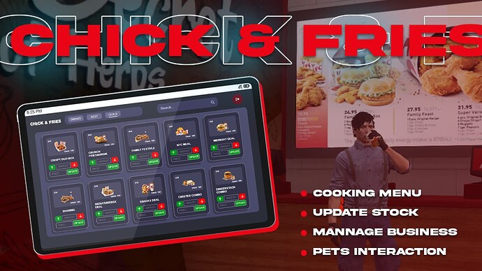 [Release] [ESX]/[QB] Chick & Fries Ownable Job Restaurant Thumbnail