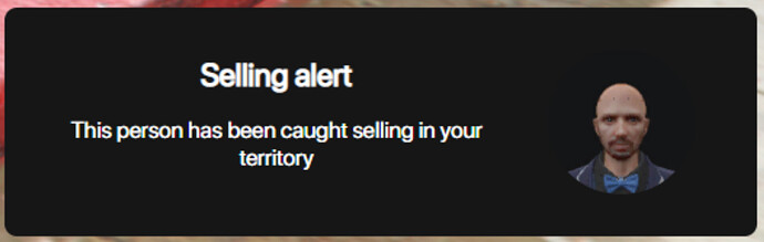 Selling alert example