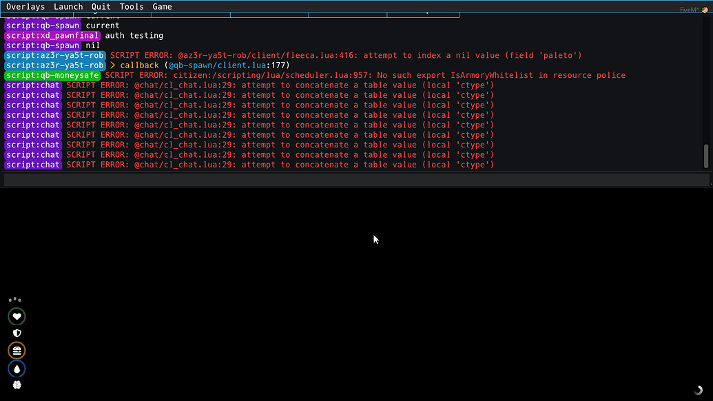 Help plz! Console errors - Discussion - Cfx Forum