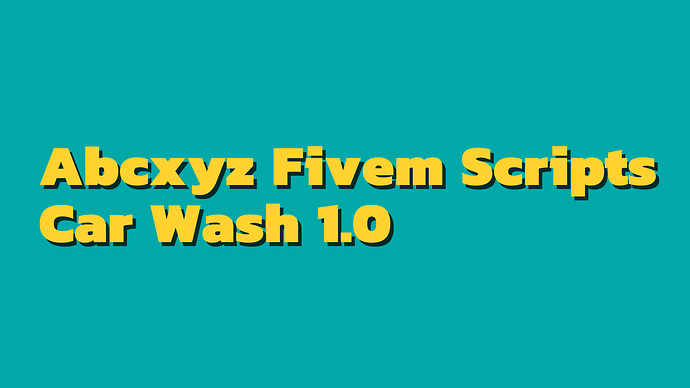 [PAID] [ESX] Abcxyz Car Wash Thumbnail