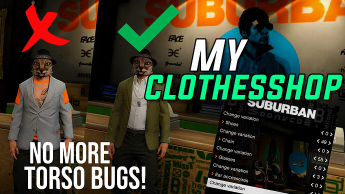 myClothesshop - with Torso bug prevention, EUP support, NPCs and new Design [ESX/QB] Thumbnail