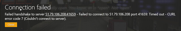 Failed handshake to server. CURL error code 7 - FiveM Client Support ...