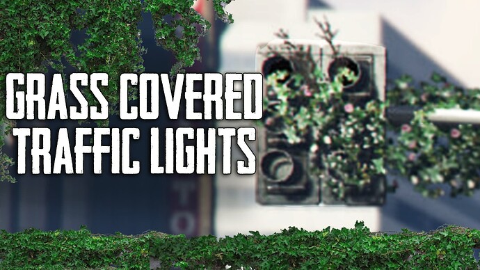 Grass-covered Traffic Lights Thumbnail
