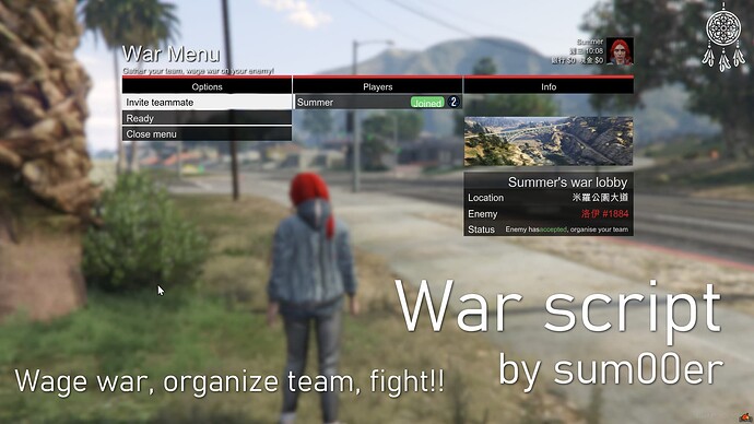 [ESX] War script for PvP lovers | Wage war, organize team, fight! Thumbnail