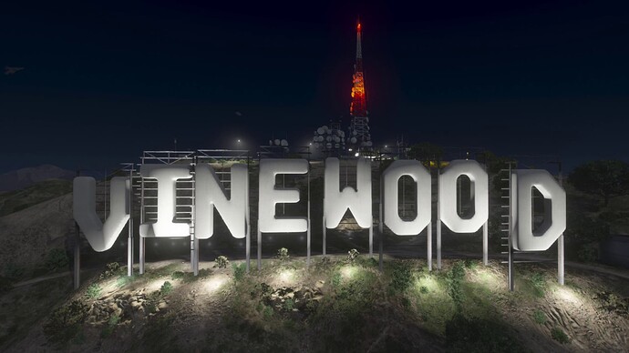 Customize Vinewood Signboard [ standalone ][ Any message, A-Z + 0-9 characters ][ Infinite Textures ] thumbnail 4