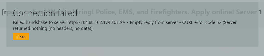 Curl Error 52 Code - FiveM Client Support - Cfx.re Community