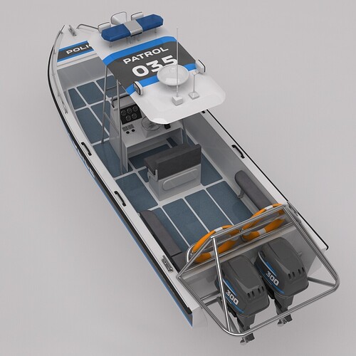 [DEV] Police Bay Boat With Trailer included thumbnail 2
