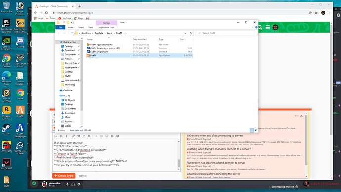 Crashing when connecting to server - FiveM Client Support - Cfx Forum