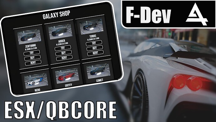 [ESX/QBCore] [PAID] F-VehicleShop with UI Thumbnail