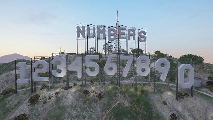 Customize Vinewood Signboard [ standalone ][ Any message, A-Z + 0-9 characters ][ Infinite Textures ] thumbnail 7