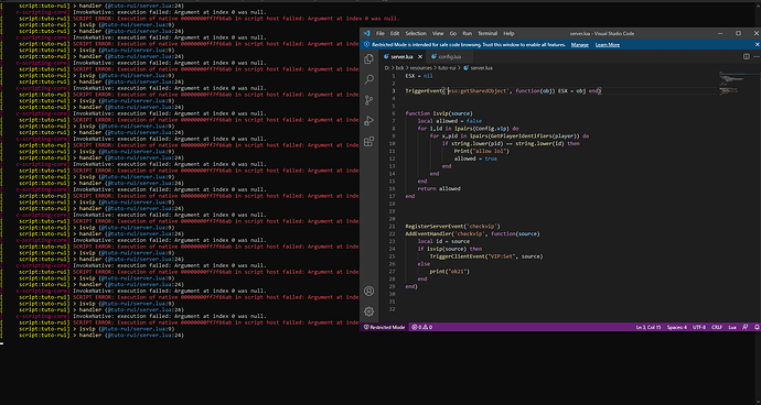 Script error: native Execution - Discussion - Cfx Forum