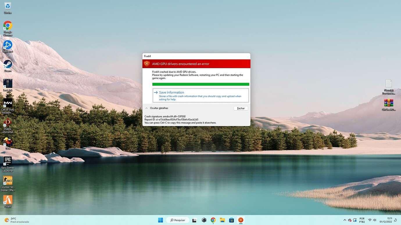 fiveM error "AMD GPU drivers encountered an error" - FiveM Client ...