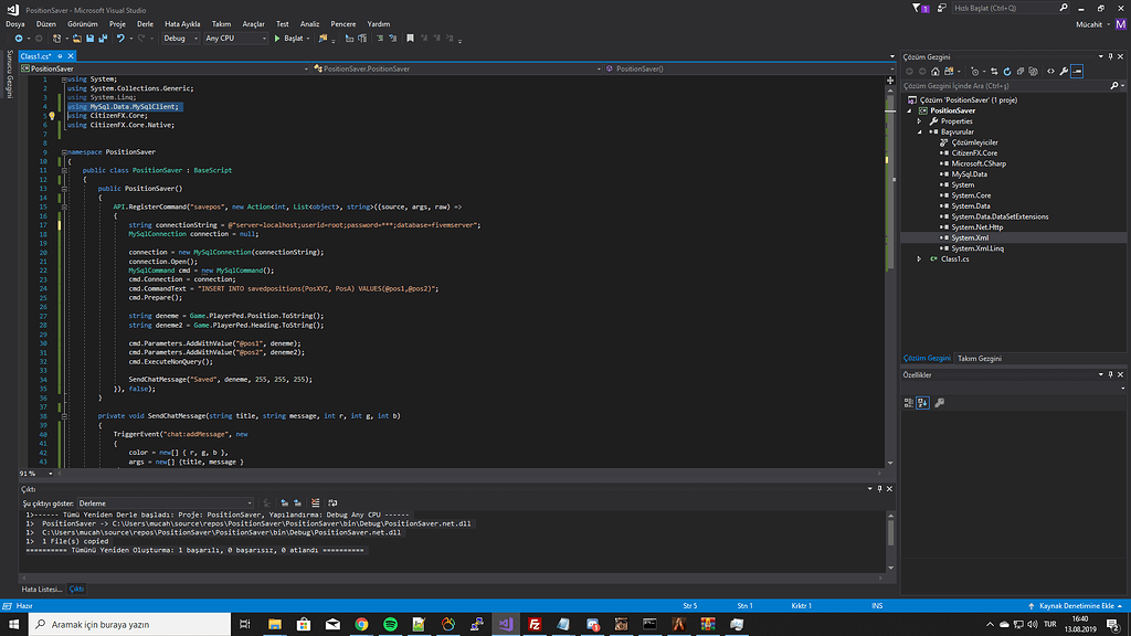 MYSQL FiveM Scripting C# - Discussion - Cfx.re Community image.