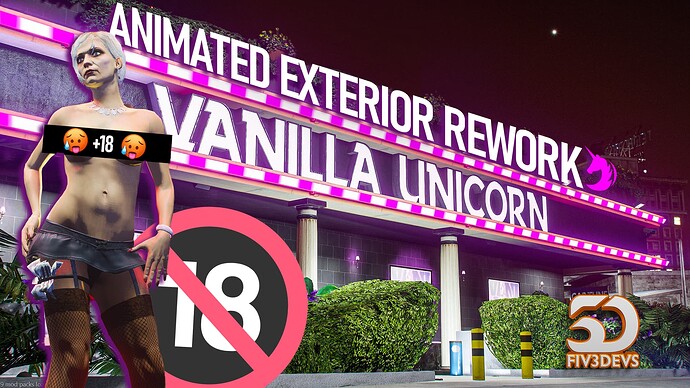 [PAID] [ANIMATED] [NSFW] Vanilla Unicorn EXTERIOR ONLY - Fiv3Devs Thumbnail