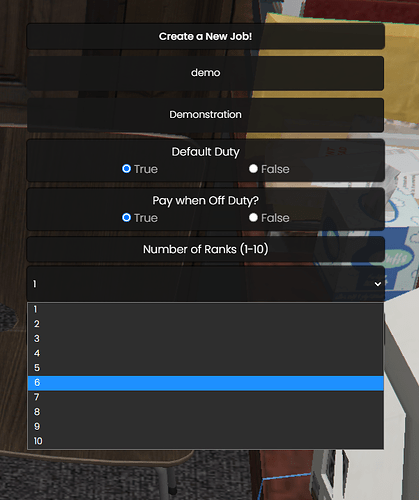 [PAID][QB] CT_JobCreator | Easy In-Game Job Creation. Wardrobe, On/Off Duty, Bossmenu, Stash Location Setters thumbnail 8