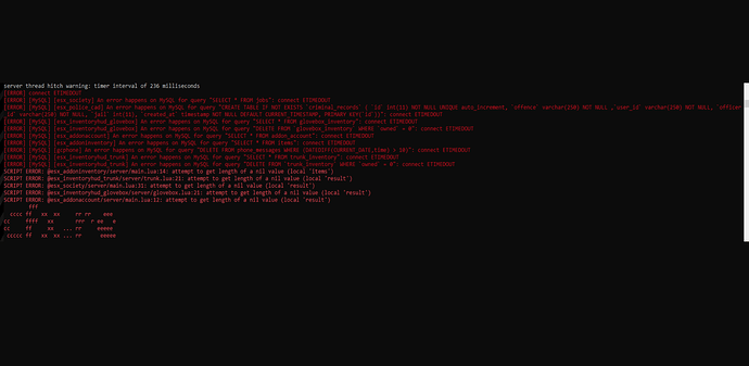 SQL error help - Server Discussion - Cfx Forum