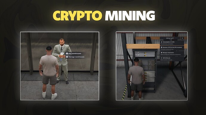 [PAID][ESX/QB] Advanced crypto mining | (Optimized, ownable warehouses) Thumbnail