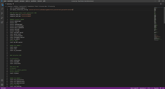 Export sql database error - Server Discussion - Cfx.re Community