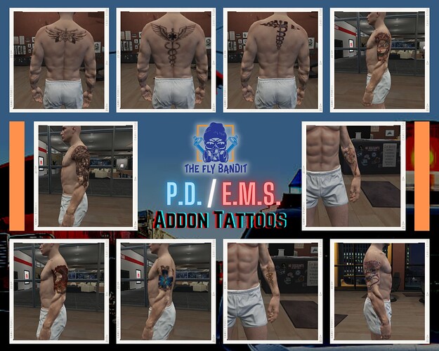 [PAID][ADDON] 35 Police / EMS / Firefighter Tattoos thumbnail 2