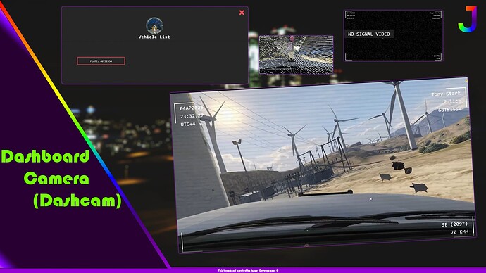 [PAID] [ESX | QBCORE] :movie_camera: Vehicles Dashcam - live/police dashcam (Live & UI & Plate Menu) Thumbnail