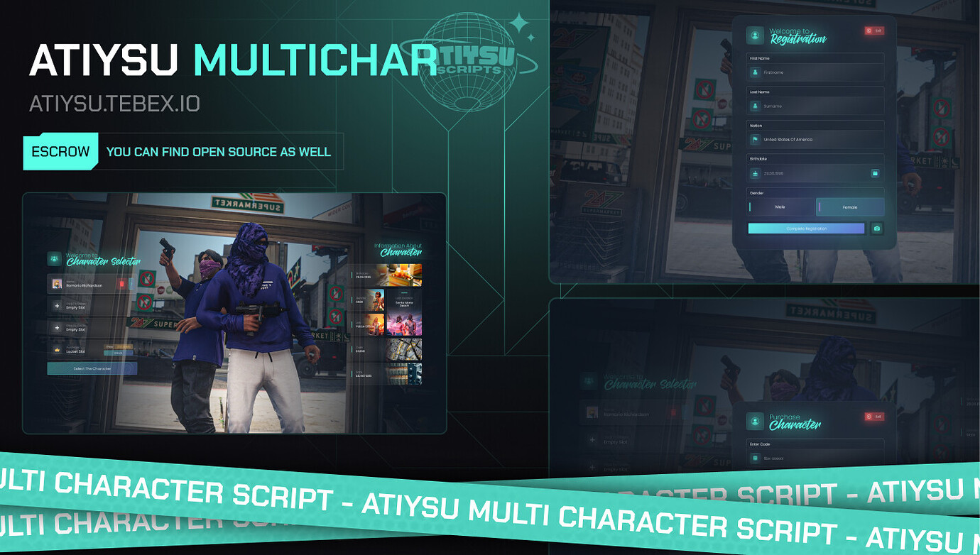 [QBCore & ESX] Multi Character | Advanced Multi Character - FiveM ...