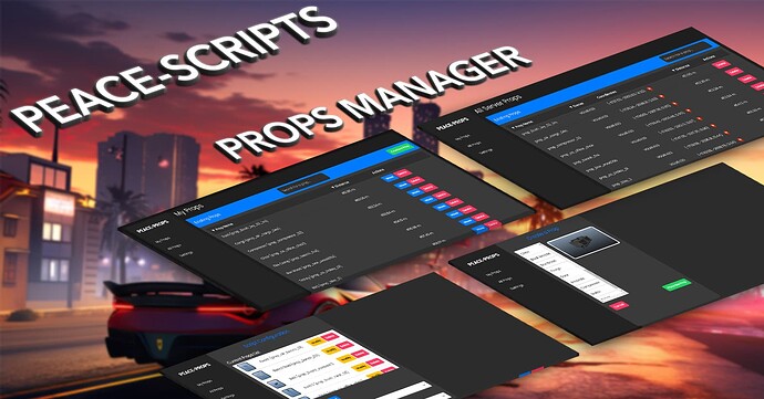 [QBCore/ESX/CUSTOM] PEACE-PROPSMANAGER - Props Manager V1.0.3 Thumbnail