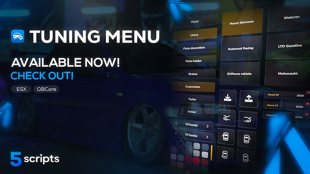 Tuning Menu [ESX/QB] - FiveM Releases - Cfx.re Community