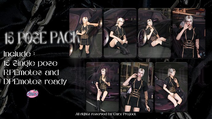[PAID] 15 Pose Pack - Cute & Sexy Style | [FiveM Ready | RPEmotes & DPEmotes Supported] Thumbnail