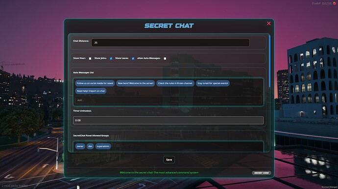 Command Creator  | In-Game Command Creatorfor FiveM | Fully Customizable Command System thumbnail 4